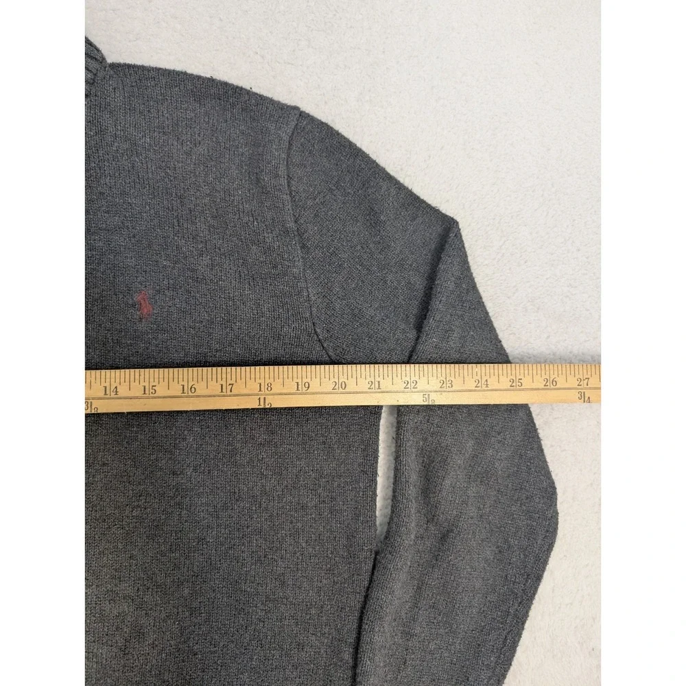 Polo by Ralph‎ Lauren Gray Knit High Neck Button Sweater Size M